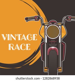 motorcycle cafe race illustration - Vector
