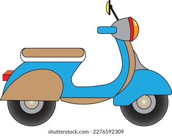 motorcycle cartoon art blue illustration