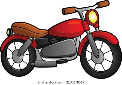 Motorrad-Cartoon-Clipart, farbige Illustration