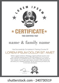 motorcycle  certificate.