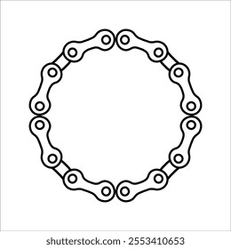 Motorcycle chain icon with simple design