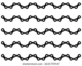 Motorcycle Chain Motifs Pattern, can use for Decoration, Ornate, Background, Wallpaper, Cover, Textile, Carpet, Wrapping, Print, ect. Vector Illustration