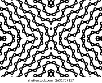 Patrón de motivos de cadena de motocicleta, se puede utilizar para la decoración, adornado, fondo, Fondo de pantalla, cubierta, textil, alfombra, envoltura, impresión, etc. Ilustración vectorial