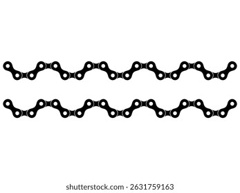 Patrón de motivos de cadena de motocicleta, se puede utilizar para la decoración, adornado, fondo, Fondo de pantalla, cubierta, textil, alfombra, envoltura, impresión, etc. Ilustración vectorial