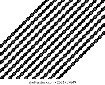 Motorcycle Chain Motifs Pattern, can use for Decoration, Ornate, Background, Wallpaper, Cover, Textile, Carpet, Wrapping, Print, ect. Vector Illustration
