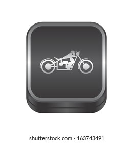 motorcycle chopper black theme icon button