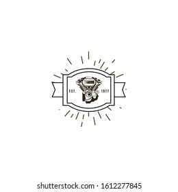 Motorcycle Classic and Badges Retro Logo