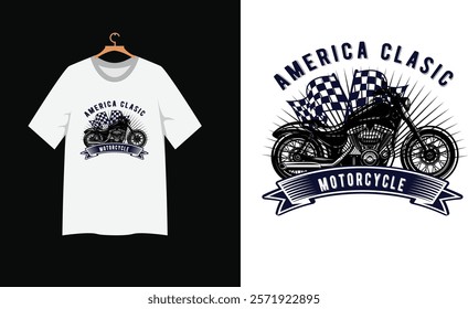 motorcycle classic. t-shirt design .classic motorcycle .vintage motorcycle t-shirt design. Custom motorbike. vintage shirt.