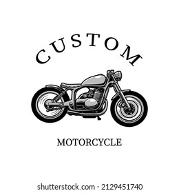 motorcycle classic vintage vector illustration design
