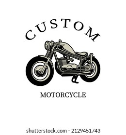 motorcycle classic vintage vector illustration design