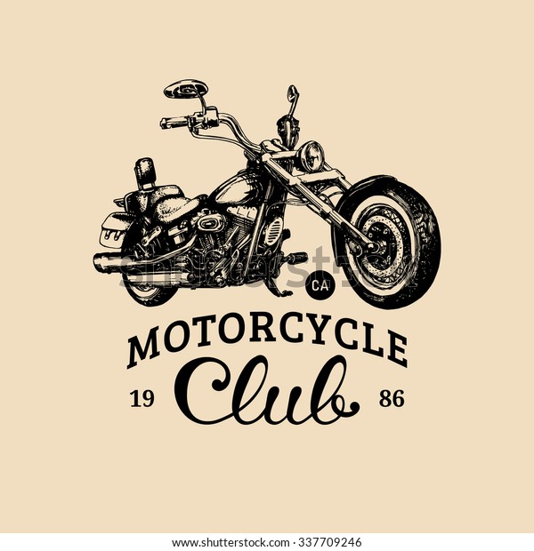 Motorcycle Club Advertising Poster Vector Hand Stock Vector Royalty