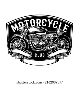 Vector de Ilustración de Diseño de la placa de Motorcycle Club