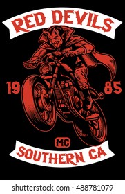 motorcycle club badge devil rider