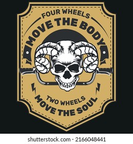 motorcycle club clothing vintage style flat vector 