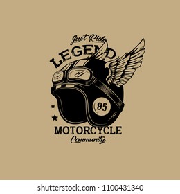 Motorcycle Club Helmet Illustration