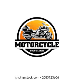 Motorcycle Club Logo Design Vector Isolated. Ready made logo template set vector isolated