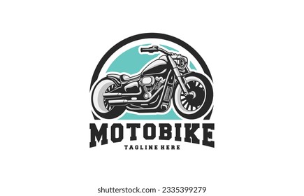 Motorcycle club logo design vector. Motorcycle logo illustration isolated.