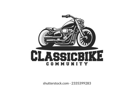 Motorcycle club logo design vector. Motorcycle logo illustration isolated.