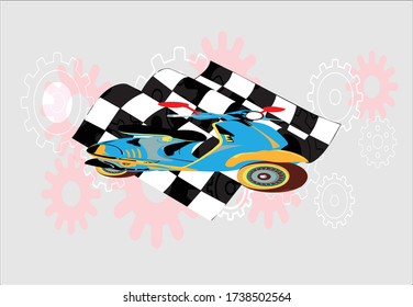 Motorcycle club logo vector icon