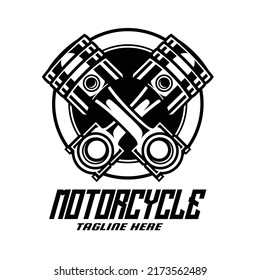 Motorcycle Club vintage logo, piston logo