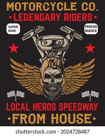 MOTORCYCLE CO. LEGENDARY RIDERS T-SHIRT DESIGN