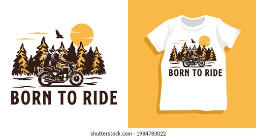 Motorcycle collection themed t-shirt design