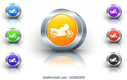 Conjunto de botones de color de motocicleta