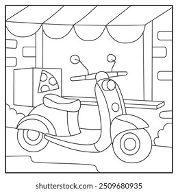 Motorcycle coloring pages for kids