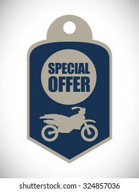 Motorcycle concept whit offer icon design, vector illustration 10 eps graphic.
