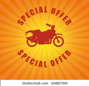Motorcycle concept whit offer icon design, vector illustration 10 eps graphic.