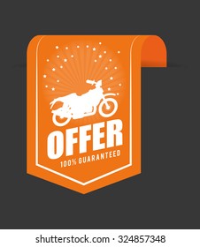 Motorcycle concept whit offer icon design, vector illustration 10 eps graphic.