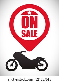 Motorcycle concept whit offer icon design, vector illustration 10 eps graphic.