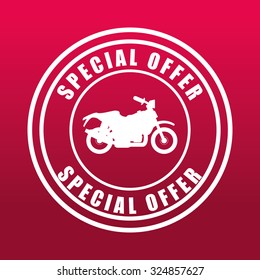 Motorcycle concept whit offer icon design, vector illustration 10 eps graphic.