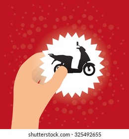 Motorcycle concept whit offer icon design, vector illustration 10 eps graphic.