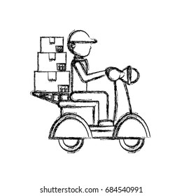 Motorcycle courier vehicle