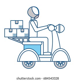 Motorcycle courier vehicle