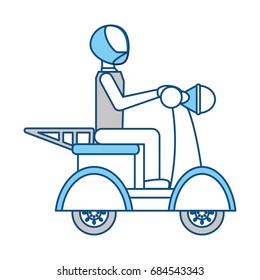 Motorcycle courier vehicle