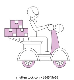 Motorcycle courier vehicle