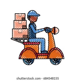 Motorcycle courier vehicle
