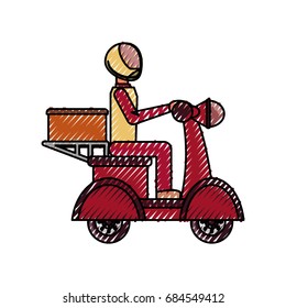 Motorcycle courier vehicle