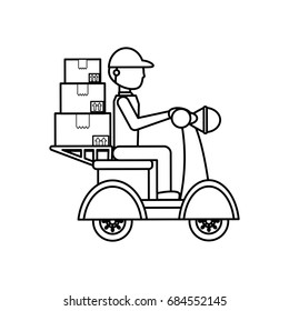 Motorcycle courier vehicle