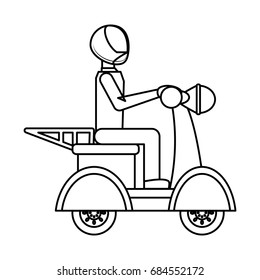 Motorcycle courier vehicle
