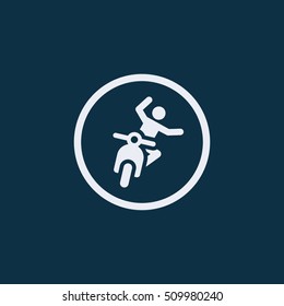 Motorcycle crash and accidents icon