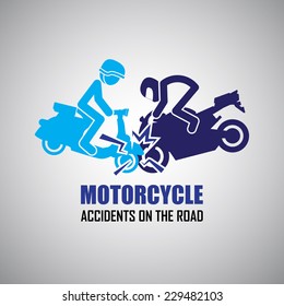 Motorcycle Crash And Accidents Icons