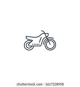 motorcycle creative icon. From Transport icons collection. Isolated motorcycle sign on white background