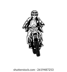 motorcycle cross rider front