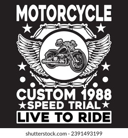 motorcycle custom 1988 speed trial live to ride