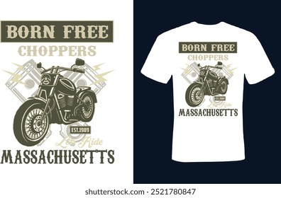 motorcycle custom t shirt vintage design