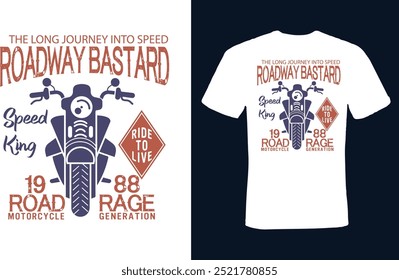 motorcycle custom t shirt vintage design