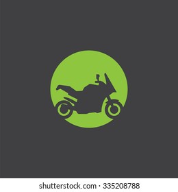 motorcycle cut identity template icon design element